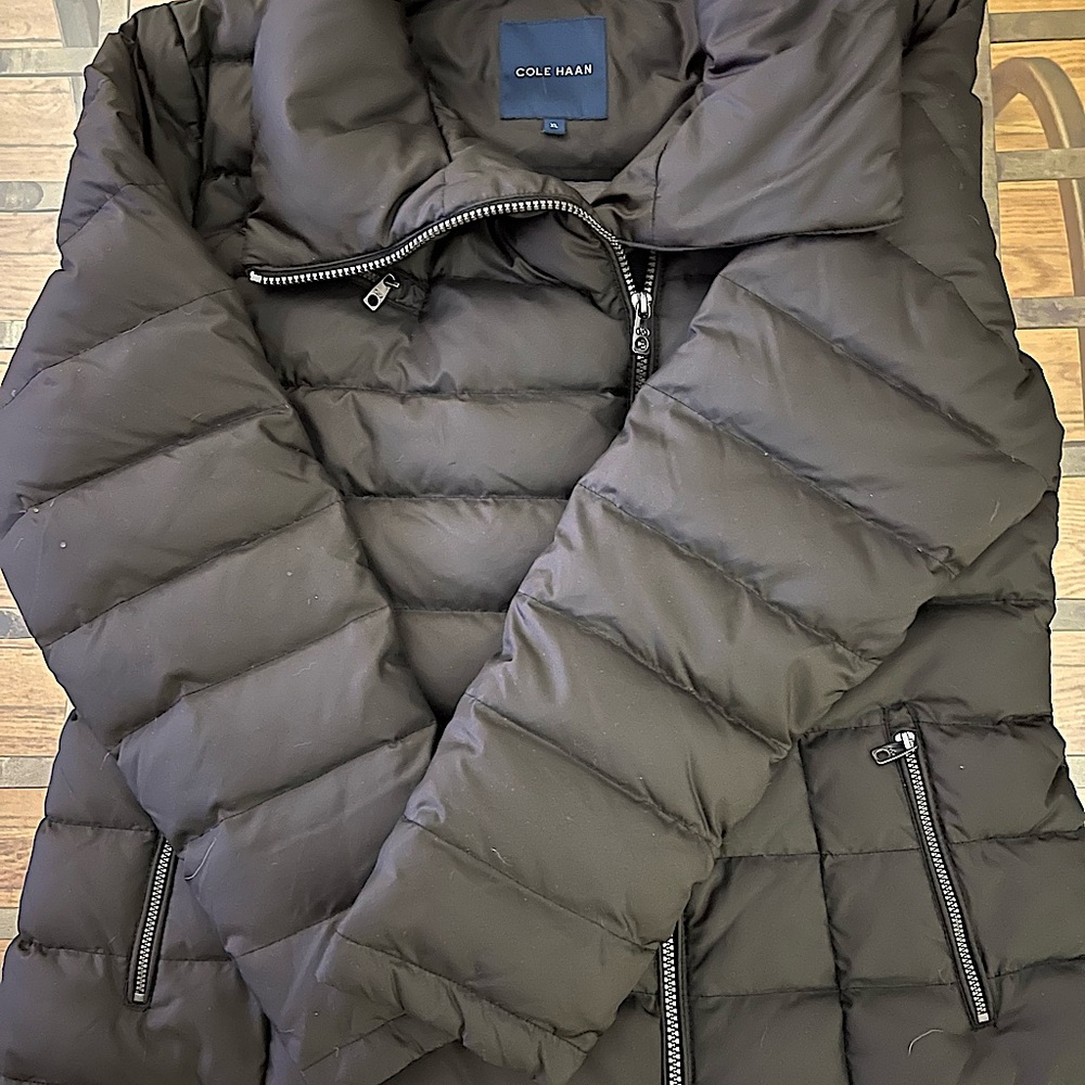 Cole Haan Black Puffer Jacket, Size XL